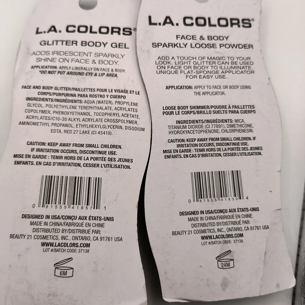 L.A. Colors Bewitched Glitter Mascara Body Gel And Powder And Bonus Shimmer